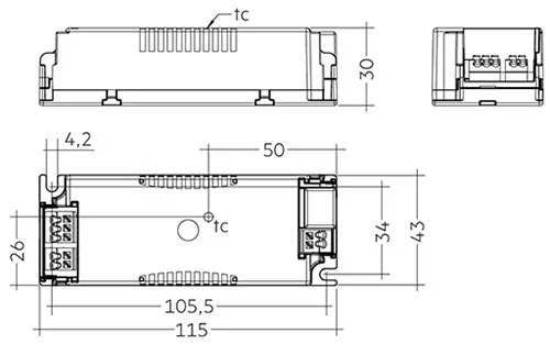 50W 900-1400mA flexC SC ADV Constant Current LED Driver 87500680  Tridonic LC